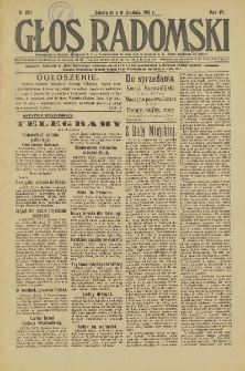 Głos Radomski, 1919, R. 4, nr 254