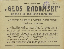 Głos Radomski, 1918, R. 3, nr 216, dod.