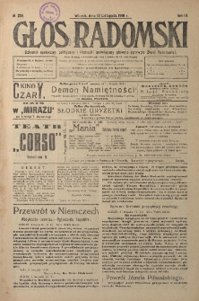 Głos Radomski, 1918, R. 3, nr 238