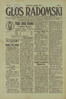 Głos Radomski, 1919, R. 4, nr 172