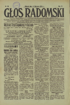 Głos Radomski, 1919, R. 4, nr 176