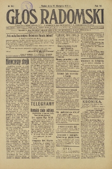 Głos Radomski, 1919, R. 4, nr 191