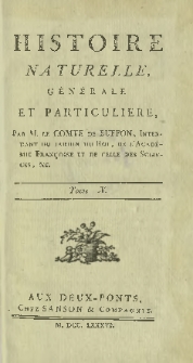 Histoire naturelle, générale et particuliere T. 10