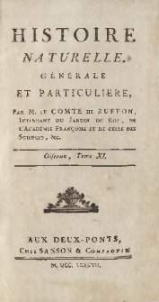 Histoire naturelle, générale et particuliere. Oiseaux T. 11