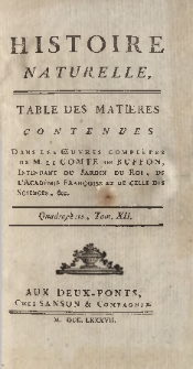 Histoire naturelle, générale et particuliere. Quadrupèdes T. 12
