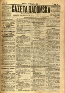 Gazeta Radomska, 1890, R. 7, nr 65