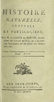 Histoire naturelle, générale et particuliere T. 13
