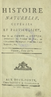 Histoire naturelle, générale et particuliere. Oiseaux T. 17
