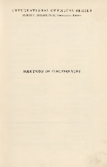 Solutions of electrolytes