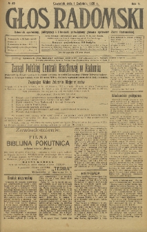 Głos Radomski, 1920, R. 4, nr 49