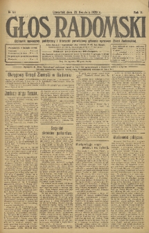Głos Radomski, 1920, R. 4, nr 59