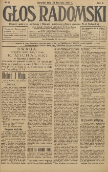 Głos Radomski, 1920, R. 4, nr 63