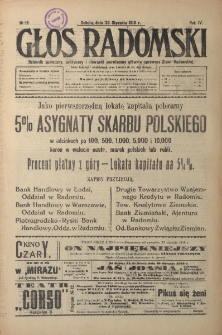 Głos Radomski, 1919, R. 4, nr 19