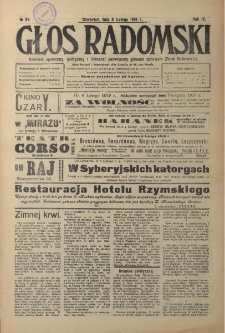 Głos Radomski, 1919, R. 4, nr 29