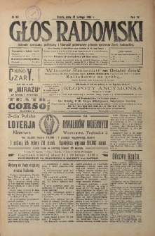 Głos Radomski, 1919, R. 4, nr 33