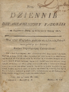 Dziennik Departamentowy Radomski, 1816, nr 2