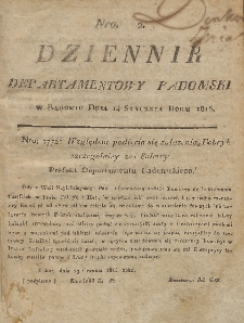 Dziennik Departamentowy Radomski, 1816, nr 2