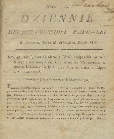 Dziennik Departamentowy Radomski, 1816, nr 4