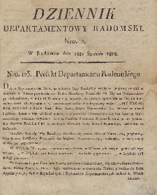 Dziennik Departamentowy Radomski, 1812, nr 2
