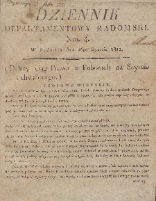 Dziennik Departamentowy Radomski, 1812, nr 4