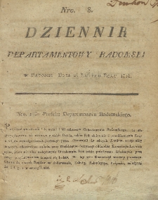 Dziennik Departamentowy Radomski, 1816, nr 8