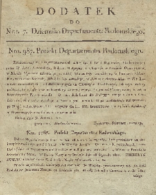 Dziennik Departamentowy Radomski, 1812, nr 7, dod.