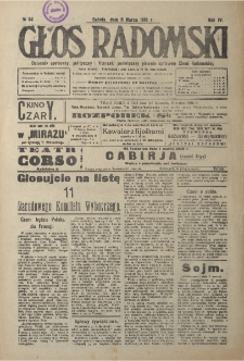 Głos Radomski, 1919, R. 4, nr 54