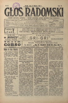 Głos Radomski, 1919, R. 4, nr 57