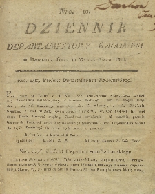 Dziennik Departamentowy Radomski, 1816, nr 10