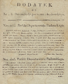Dziennik Departamentowy Radomski, 1812, nr 8, dod.