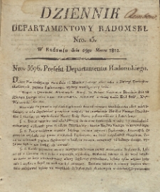 Dziennik Departamentowy Radomski, 1812, nr 13