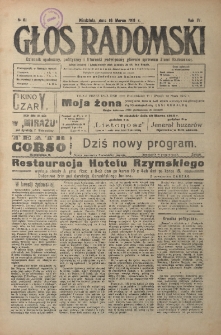 Głos Radomski, 1919, R. 4, nr 61