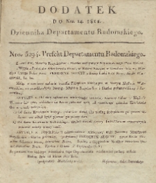 Dziennik Departamentowy Radomski, 1812, nr 14, dod.