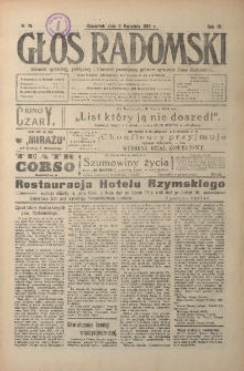 Głos Radomski, 1919, R. 4, nr 75