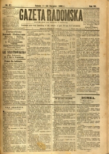 Gazeta Radomska, 1890, R. 7, nr 67