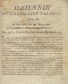 Dziennik Departamentowy Radomski, 1812, nr 32