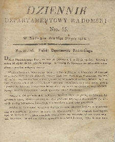 Dziennik Departamentowy Radomski, 1812, nr 33