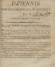 Dziennik Departamentowy Radomski, 1812, nr 35