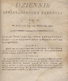 Dziennik Departamentowy Radomski, 1812, nr 41