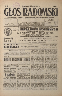 Głos Radomski, 1919, R. 4, nr 120