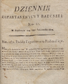 Dziennik Departamentowy Radomski, 1812, nr 42