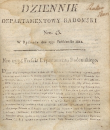 Dziennik Departamentowy Radomski, 1812, nr 43