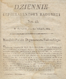 Dziennik Departamentowy Radomski, 1812, nr 45