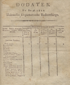 Dziennik Departamentowy Radomski, 1812, nr 46, dod.