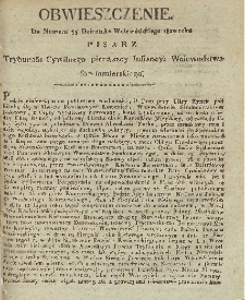 Dziennik Urzędowy Województwa Sandomierskiego, 1820, nr 35, obwieszczenie