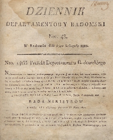 Dziennik Departamentowy Radomski, 1812, nr 48