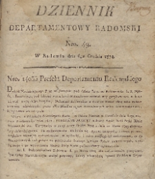 Dziennik Departamentowy Radomski, 1812, nr 49