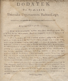 Dziennik Departamentowy Radomski, 1812, nr 49, dod.