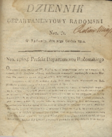 Dziennik Departamentowy Radomski, 1812, nr 51