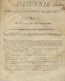 Dziennik Departamentowy Radomski, 1812, nr 52